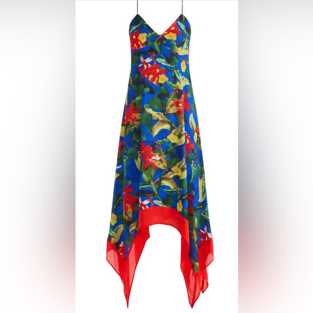 KAYSON V-NECK HANDKERCHIEF HEM DRESS size 8